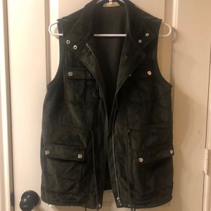 Dark Green Velvet Vest